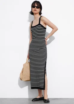 Robe Midi En Maille Jacquard