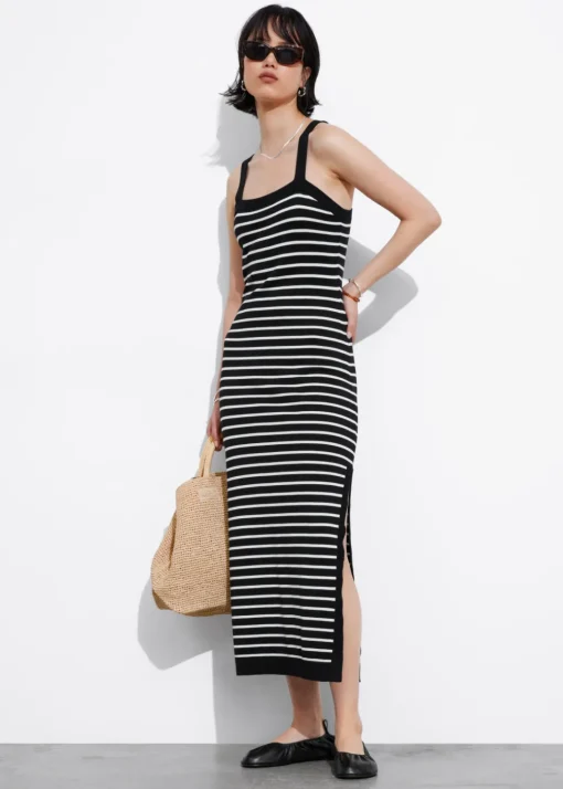 Robe Midi En Maille Jacquard