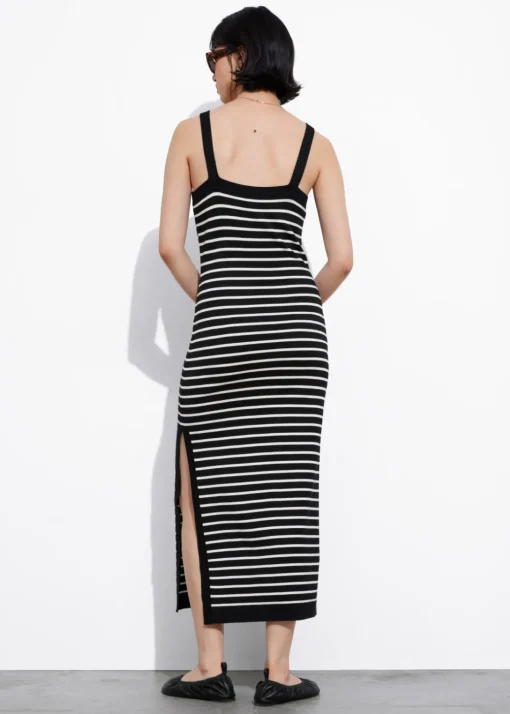 Robe Midi En Maille Jacquard
