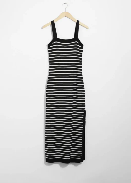Robe Midi En Maille Jacquard