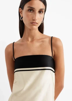 Robe Midi En Satin à Bretelles