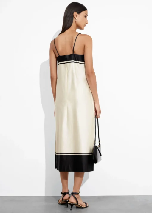 Robe Midi En Satin à Bretelles