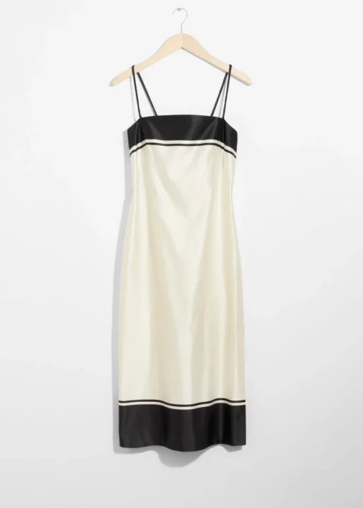 Robe Midi En Satin à Bretelles