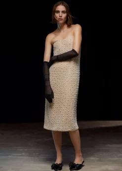 Robe Midi Ornée De Perles
