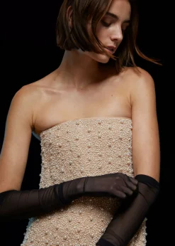 Robe Midi Ornée De Perles
