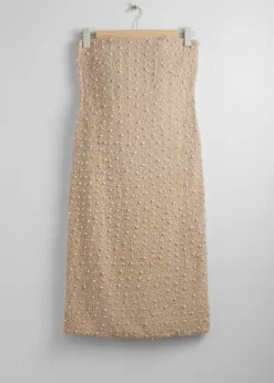 Robe Midi Ornée De Perles