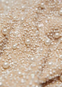 Robe Midi Ornée De Perles