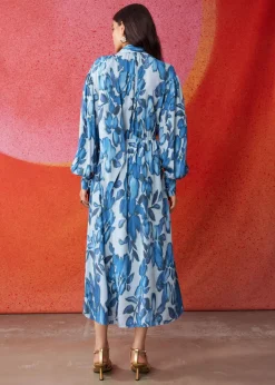 Robe Midi Portefeuille Avec Lien à Nouer Au Col