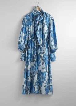 Robe Midi Portefeuille Avec Lien à Nouer Au Col