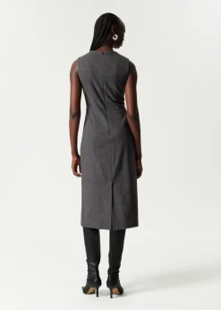 Robe Midi Sans Manches En Laine