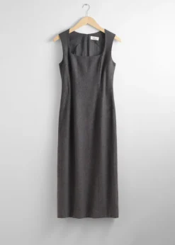 Robe Midi Sans Manches En Laine