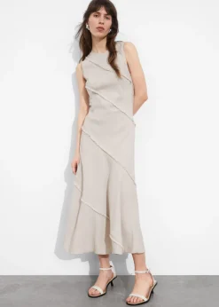 Robe Midi Trapèze Sans Manches