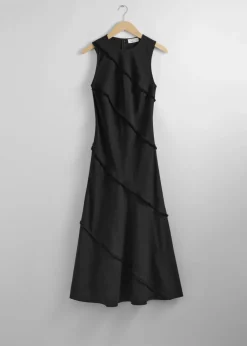 Robe Midi Trapèze Sans Manches