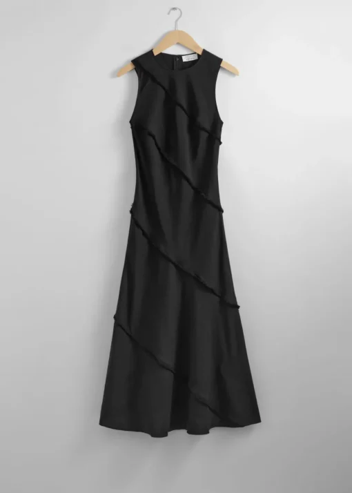 Robe Midi Trapèze Sans Manches