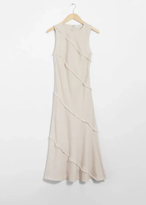 Robe Midi Trapèze Sans Manches