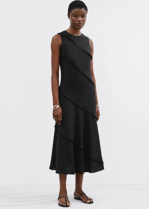 Robe Midi Trapèze Sans Manches