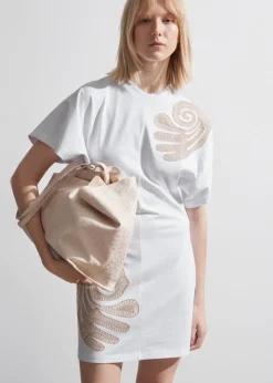 Robe T-shirt Courte Brodée