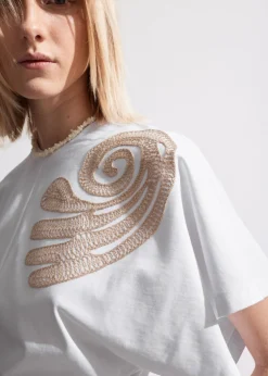 Robe T-shirt Courte Brodée