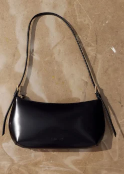 Sac à Bandoulière En Cuir Brillant