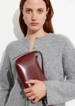 Sac à Bandoulière En Cuir Brillant