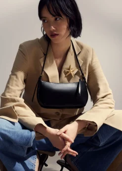 Sac à Bandoulière En Cuir Brillant