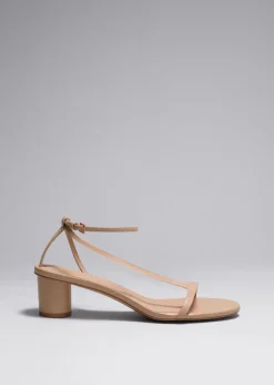 Sandales à Talons En Cuir