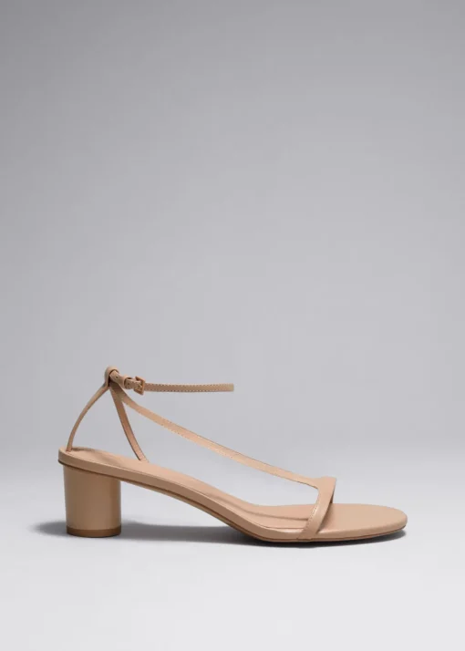 Sandales à Talons En Cuir