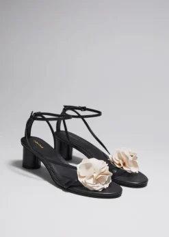Sandales à Talons En Cuir