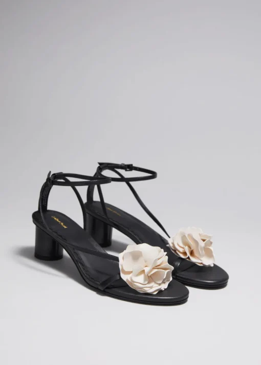 Sandales à Talons En Cuir