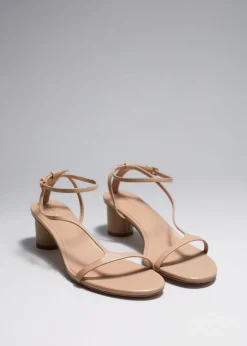 Sandales à Talons En Cuir