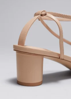 Sandales à Talons En Cuir