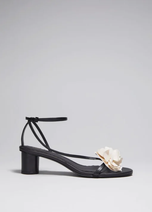 Sandales à Talons En Cuir