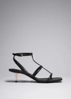 Sandales à Talons En Cuir