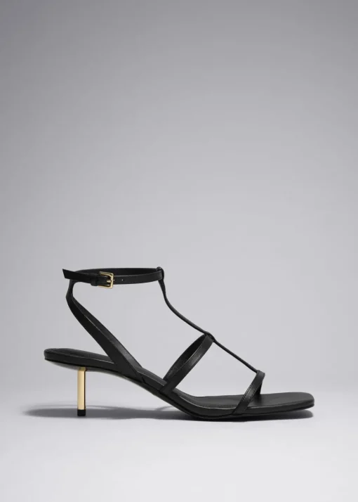 Sandales à Talons En Cuir