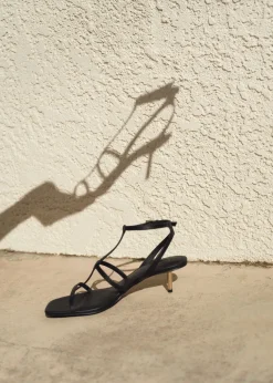 Sandales à Talons En Cuir