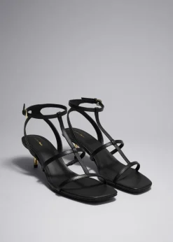 Sandales à Talons En Cuir