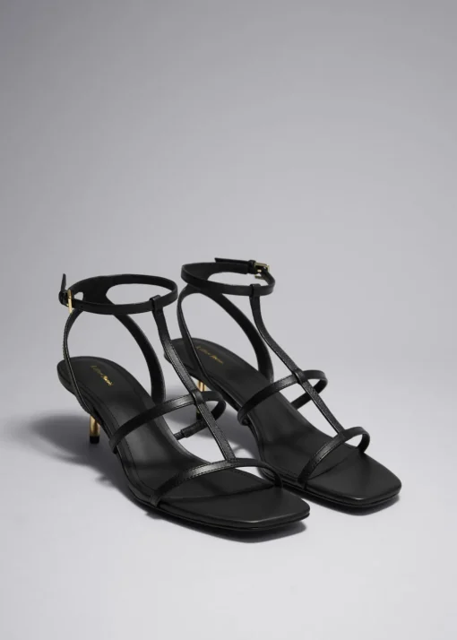 Sandales à Talons En Cuir