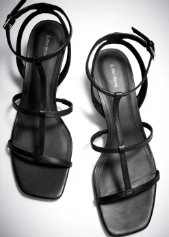 Sandales à Talons En Cuir