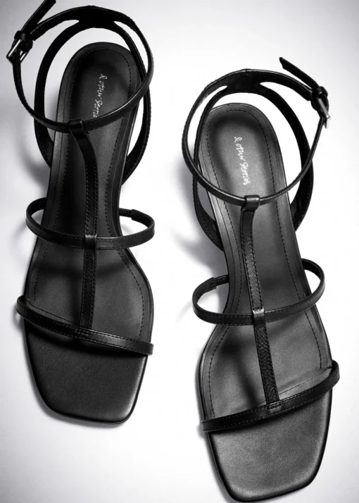 Sandales à Talons En Cuir
