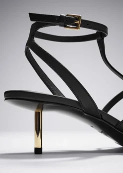 Sandales à Talons En Cuir