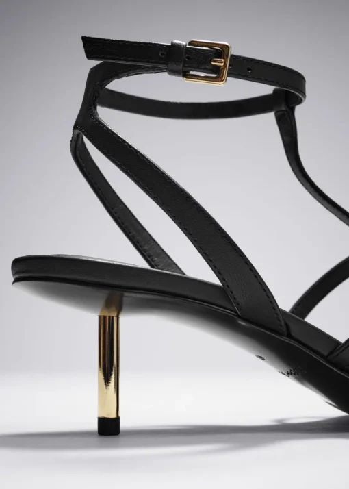 Sandales à Talons En Cuir