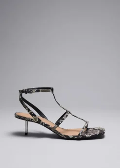 Sandales à Talons En Cuir