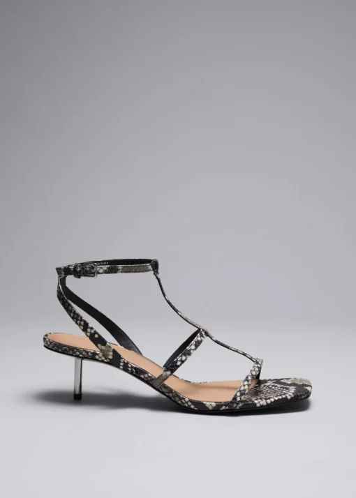 Sandales à Talons En Cuir
