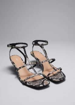 Sandales à Talons En Cuir
