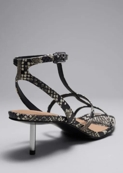Sandales à Talons En Cuir