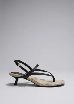 Sandales En Cuir à Franges