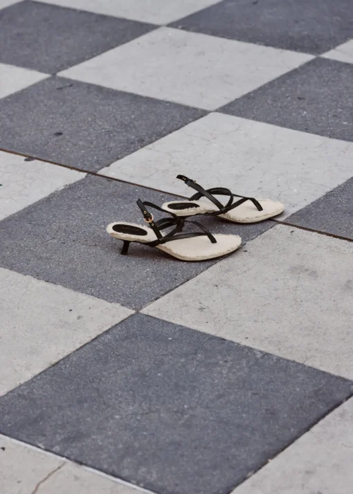 Sandales En Cuir à Franges
