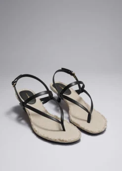 Sandales En Cuir à Franges