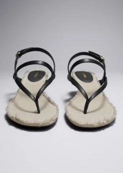 Sandales En Cuir à Franges