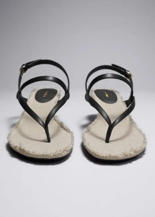 Sandales En Cuir à Franges